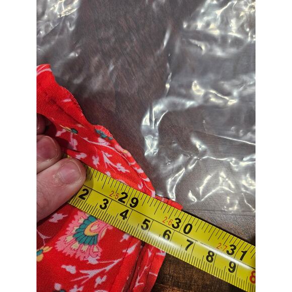 Anthropologie Everly Red Tie Front Strap Sleeveless Sundress Size S - Picture 7 of 7